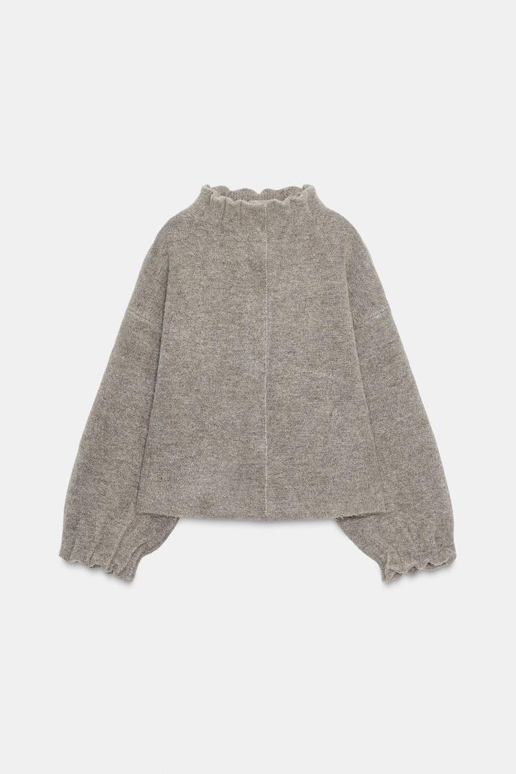Soft Structured Wool Jacket with Mini Skirt