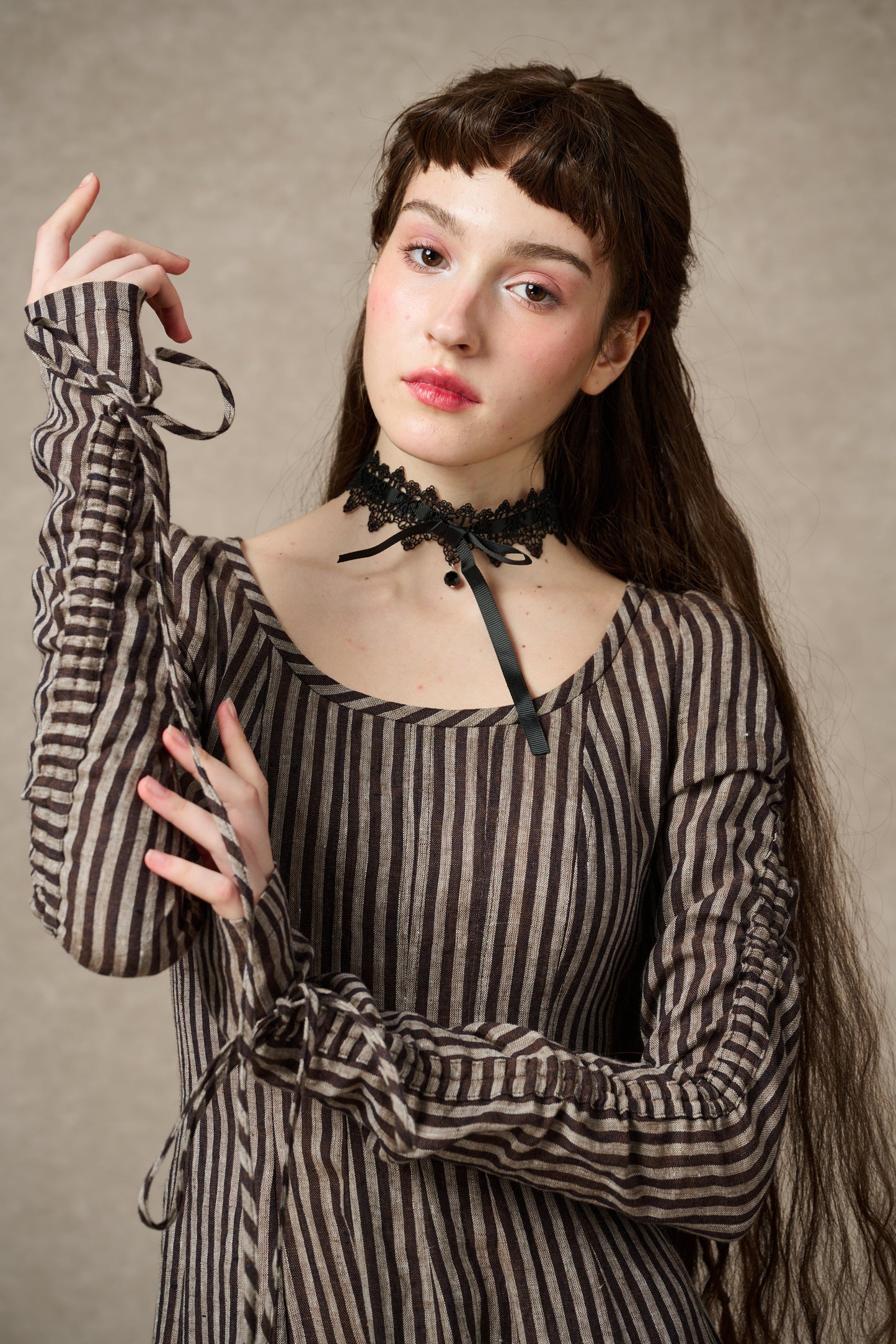 Victorian maxi linen dress
