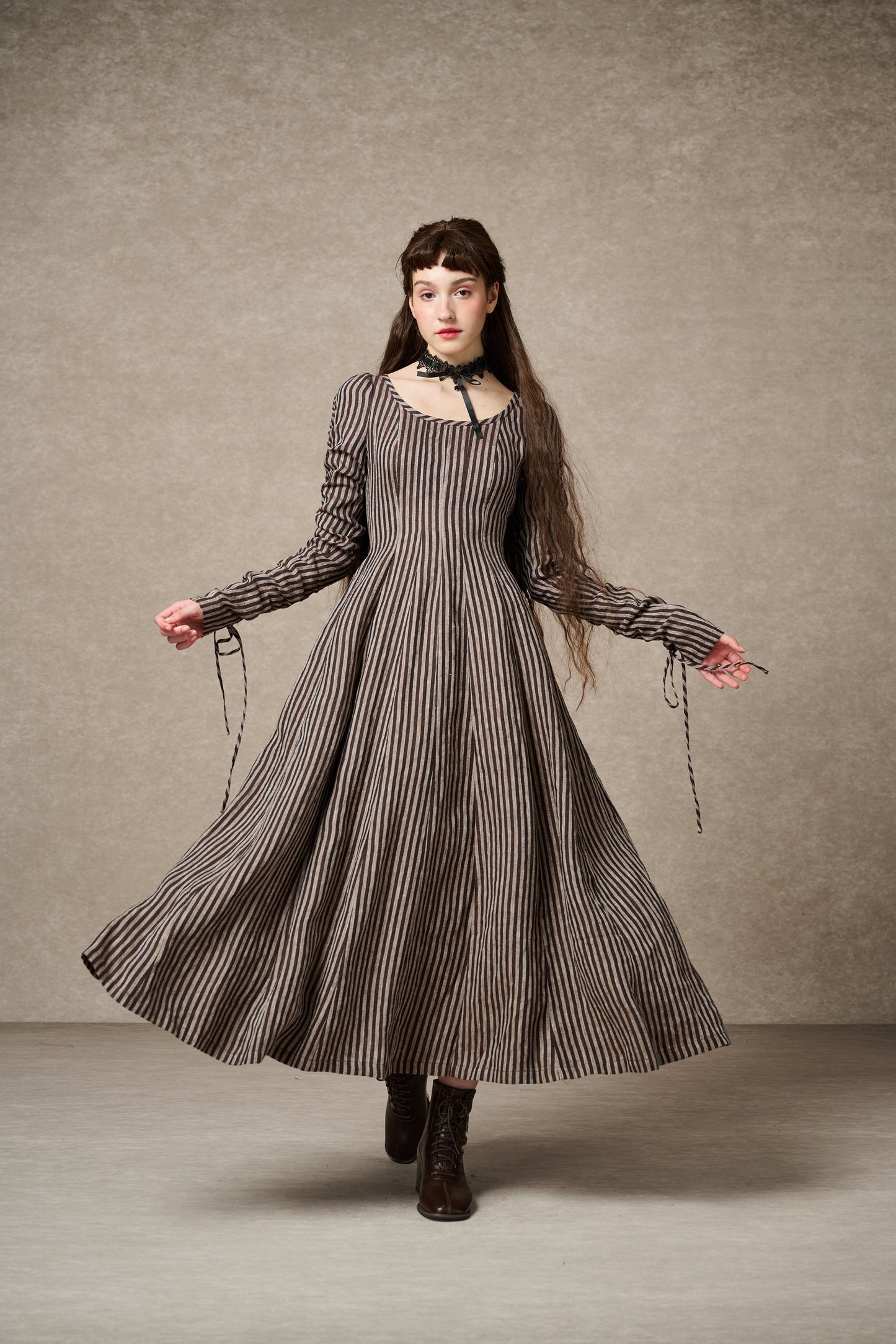 Victorian maxi linen dress