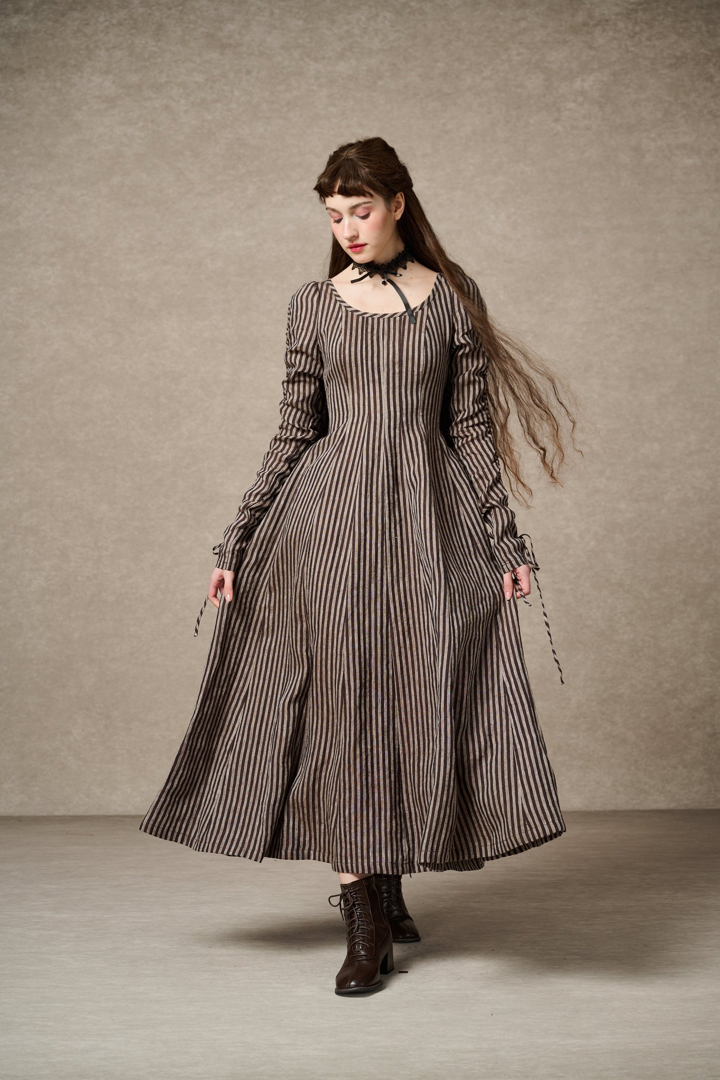 Victorian maxi linen dress