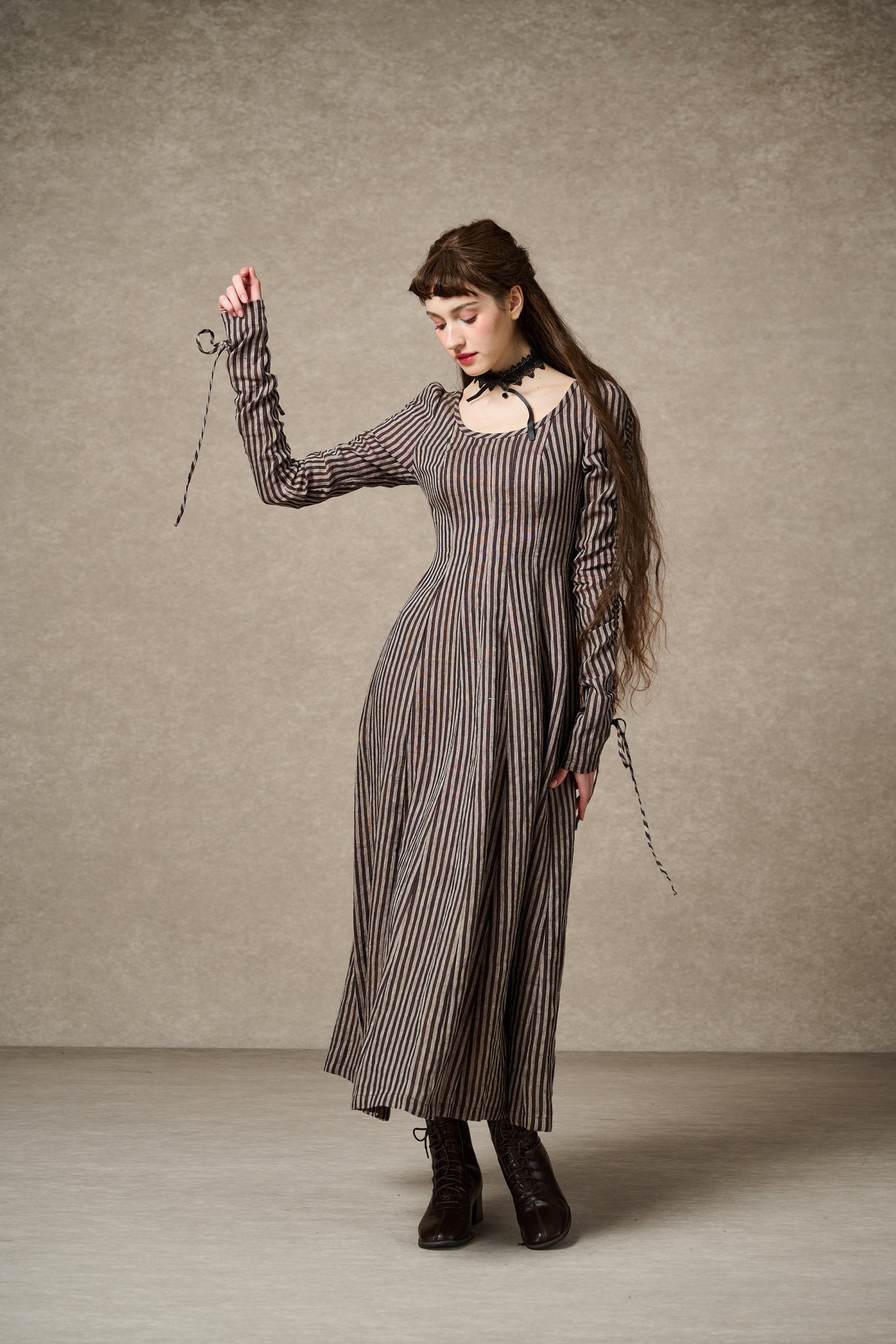 Victorian maxi linen dress
