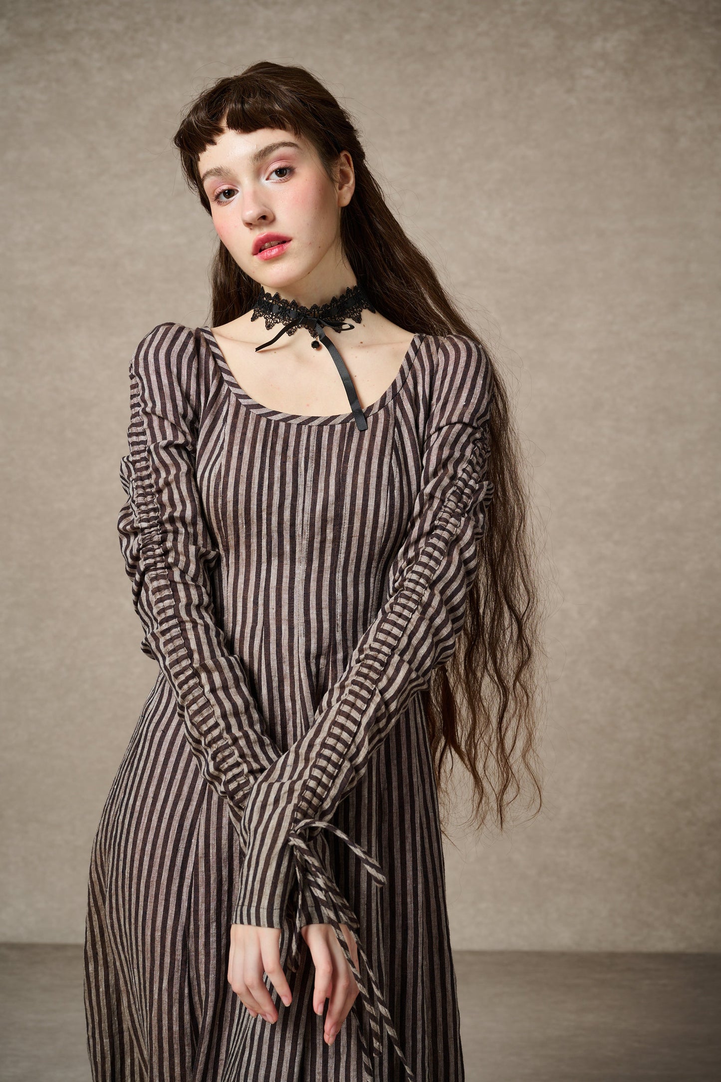 Victorian maxi linen dress