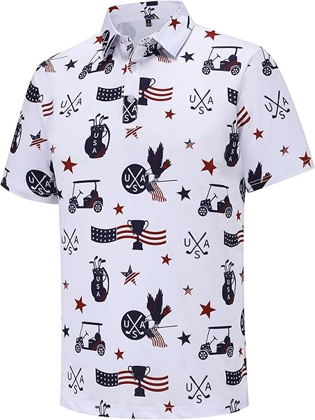 ⛳ Men’s Golf Polo Shirt 👕 | Short Sleeve Performance Top 🔥 Moisture-Wicking, Dry-Fit & Funny Casual Prints 😎