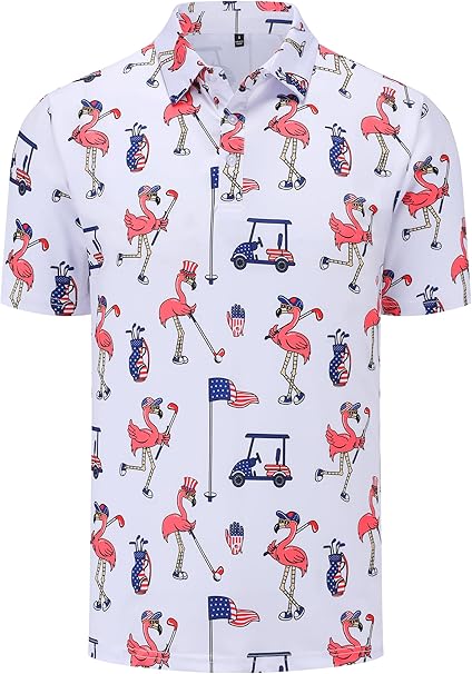 ⛳ Men’s Golf Polo Shirt 👕 | Short Sleeve Performance Top 🔥 Moisture-Wicking, Dry-Fit & Funny Casual Prints 😎