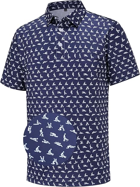 ⛳ Men’s Golf Polo Shirt 👕 | Short Sleeve Performance Top 🔥 Moisture-Wicking, Dry-Fit & Funny Casual Prints 😎