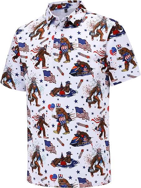 ⛳ Men’s Golf Polo Shirt 👕 | Short Sleeve Performance Top 🔥 Moisture-Wicking, Dry-Fit & Funny Casual Prints 😎