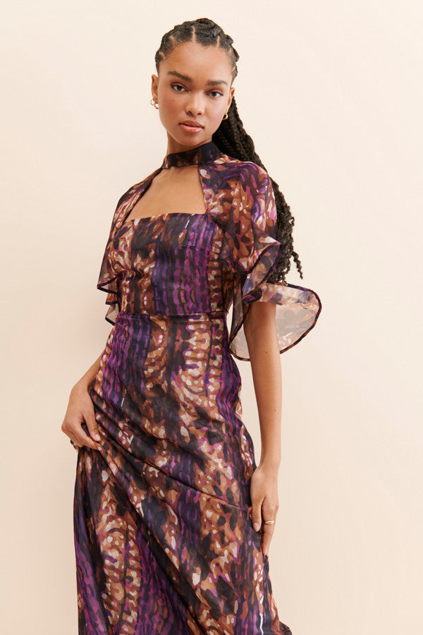 Renata Cape Maxi Dress