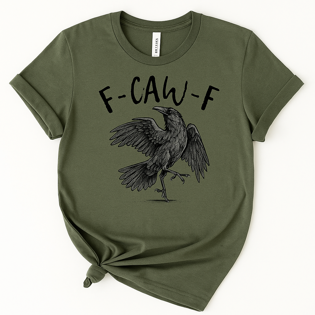 F-CAW-F Gothic Raven T-Shirt, Snarky Halloween Tee for Sassy Goths and Crow Lovers