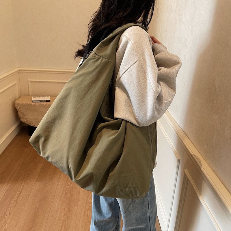 💥Women's Solid Color Textured Draped Tote Bag-Large Capacity🎁