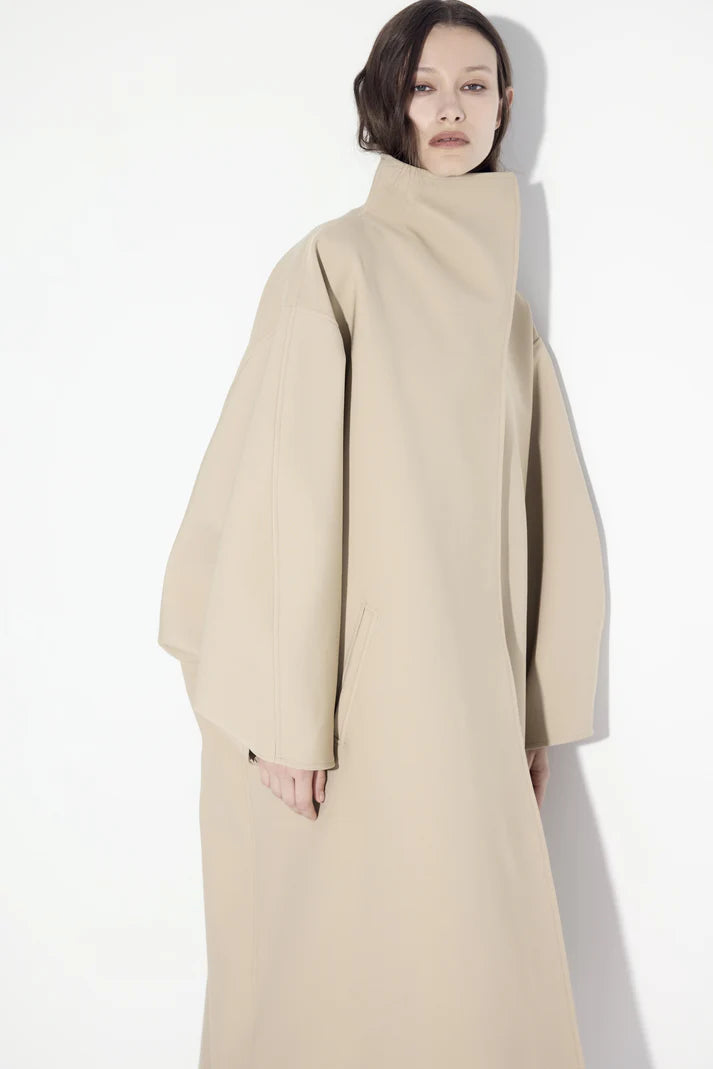 Sculptural Oversized Long Coat – Modern Minimalist Chic