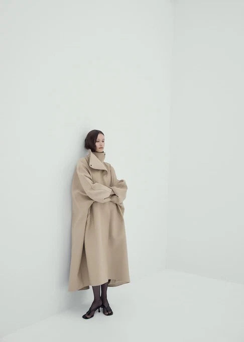 Sculptural Oversized Long Coat – Modern Minimalist Chic