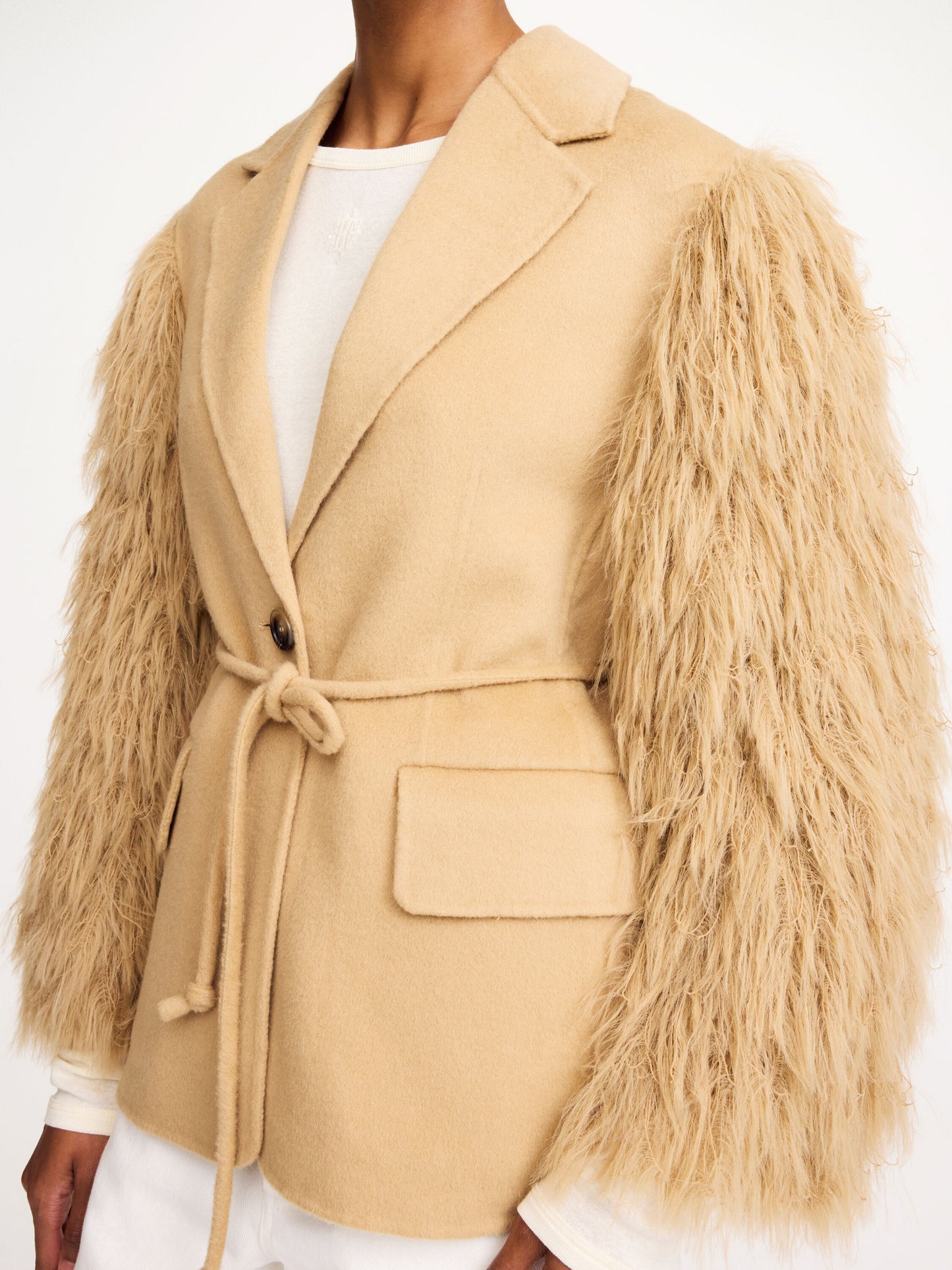 Camel Luxe Textured Blazer