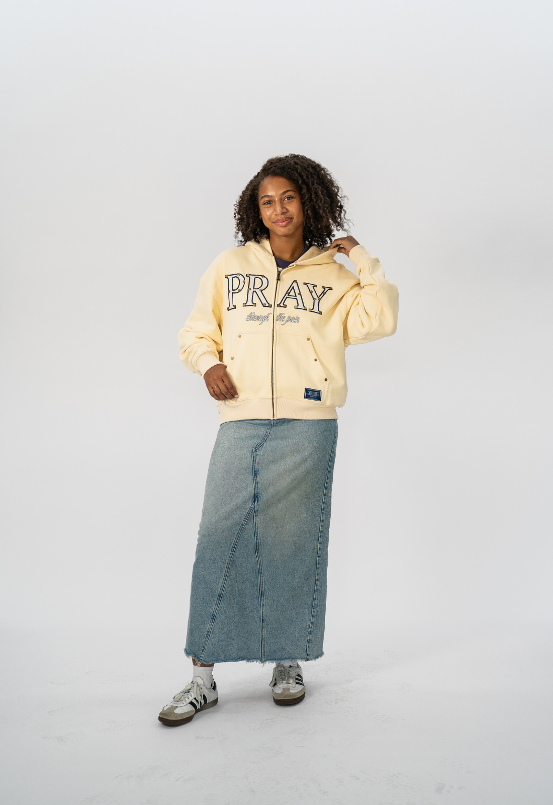 "PRAY" ZIP UP HOODIE