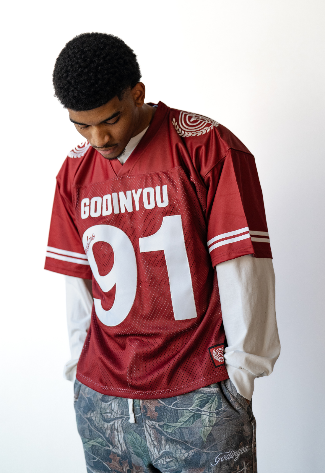 "PROTECTED BY GOD" BOXY JERSEY