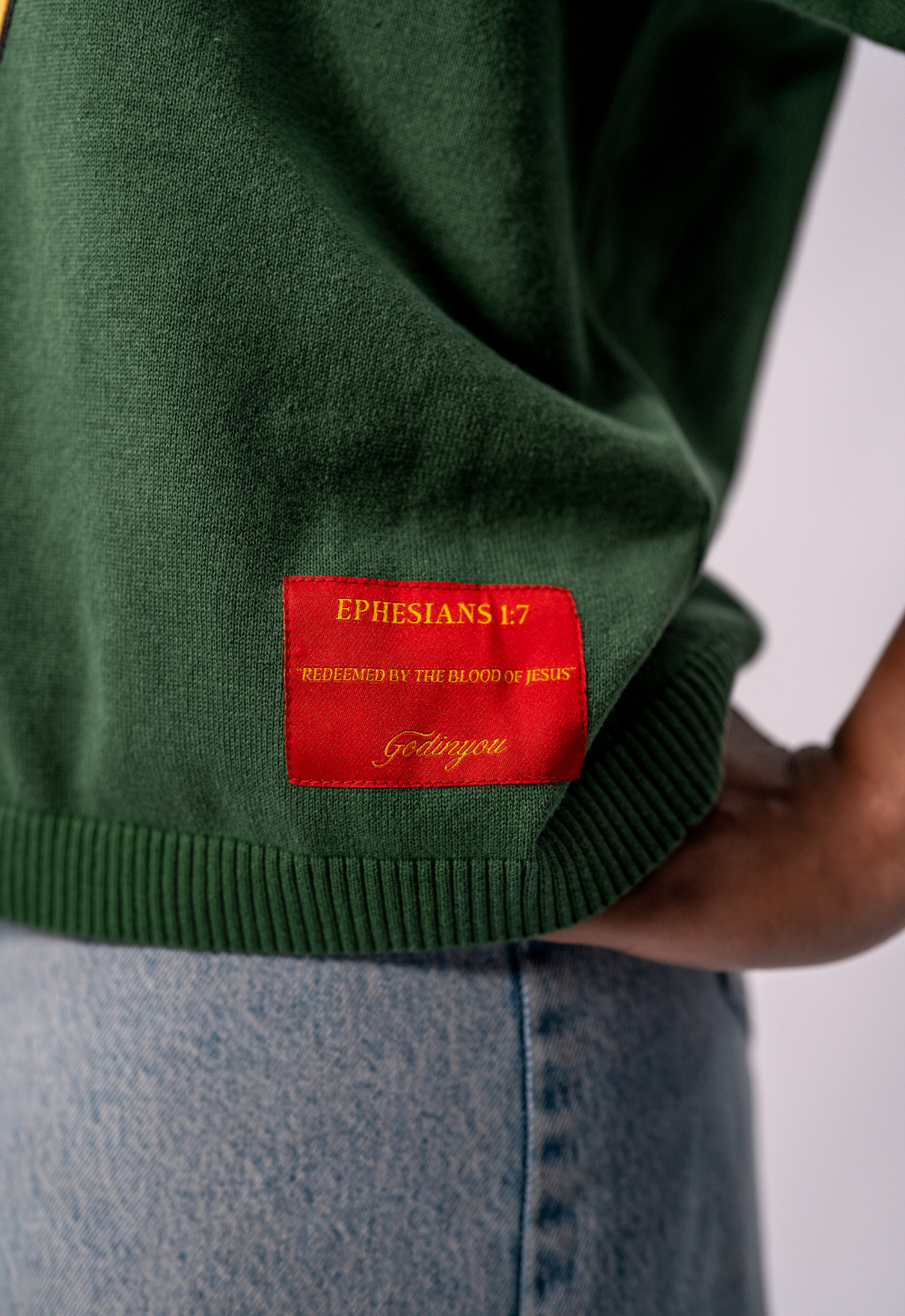"REDEEMED" KNIT JERSEY