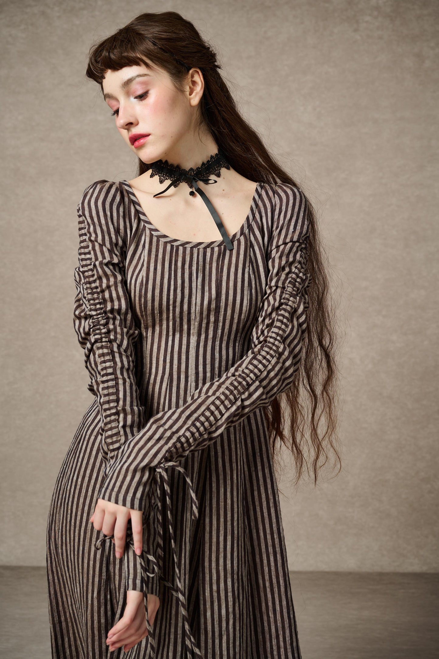 Victorian maxi linen dress