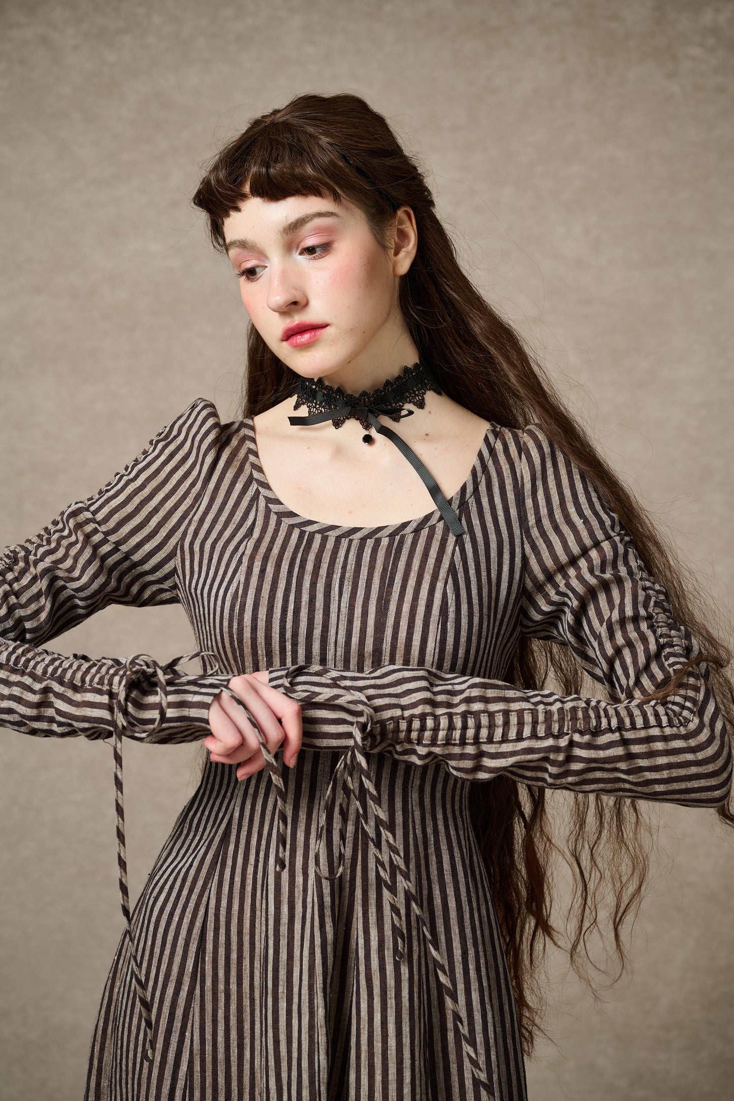 Victorian maxi linen dress
