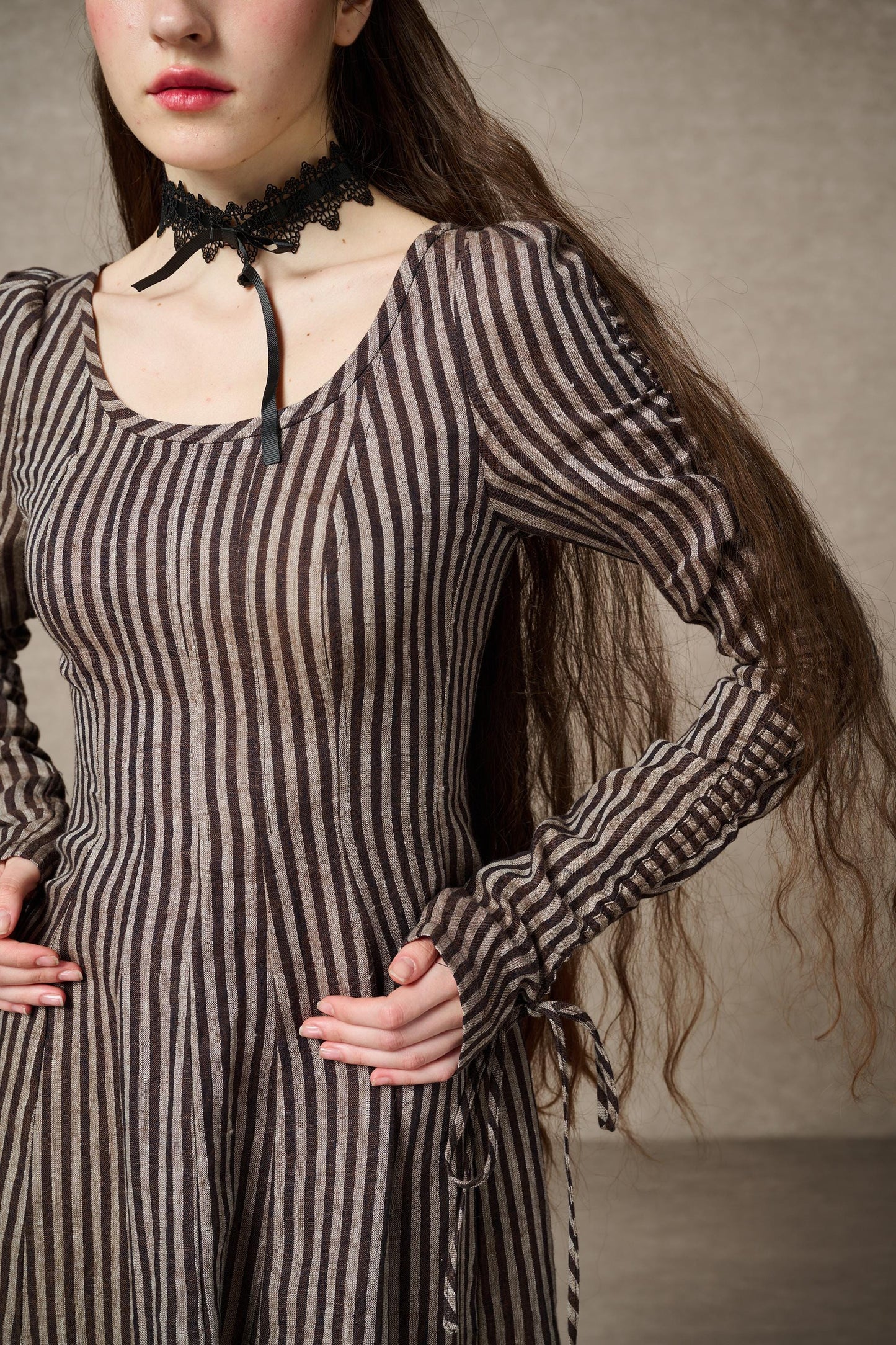 Victorian maxi linen dress
