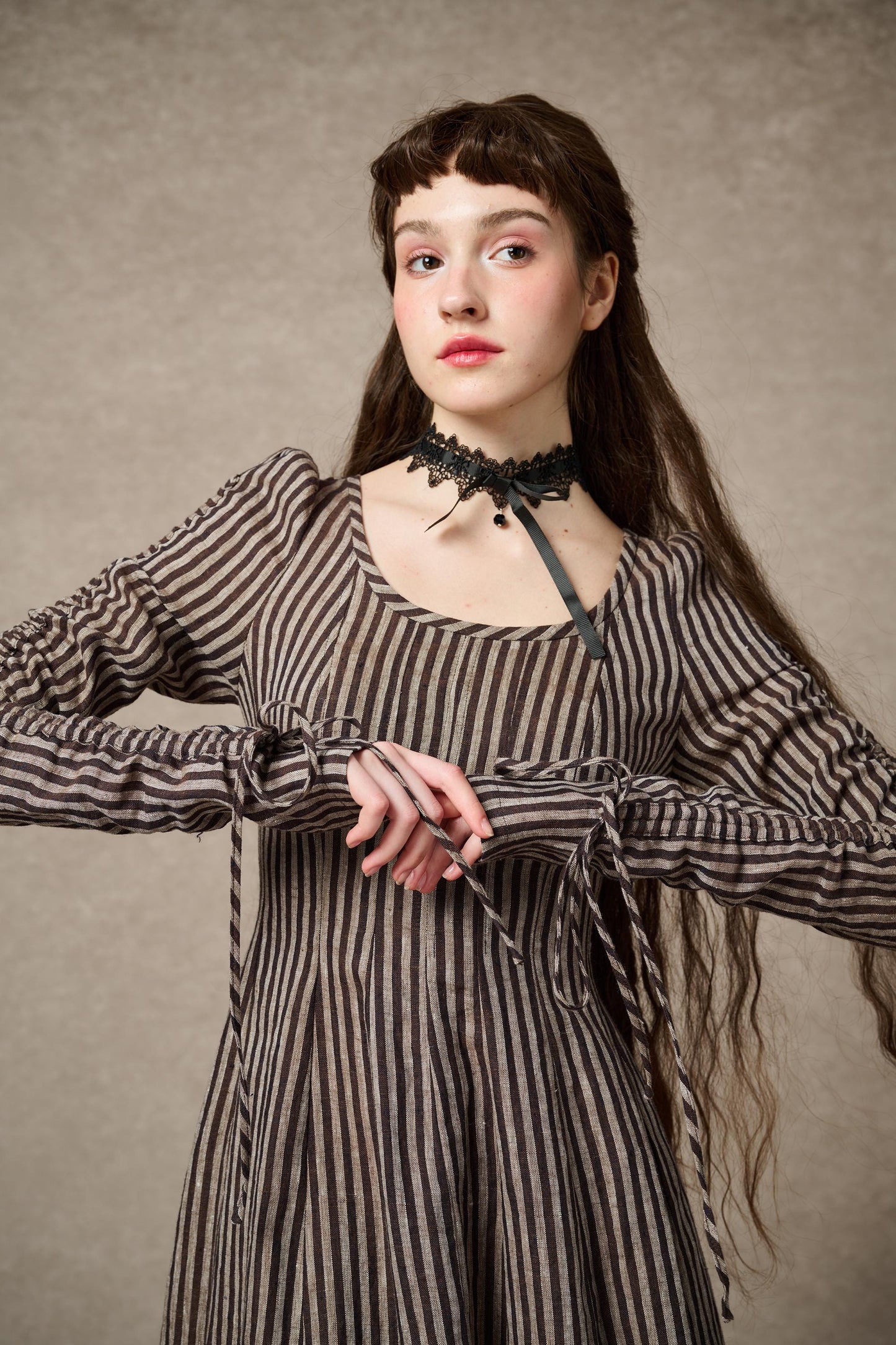 Victorian maxi linen dress