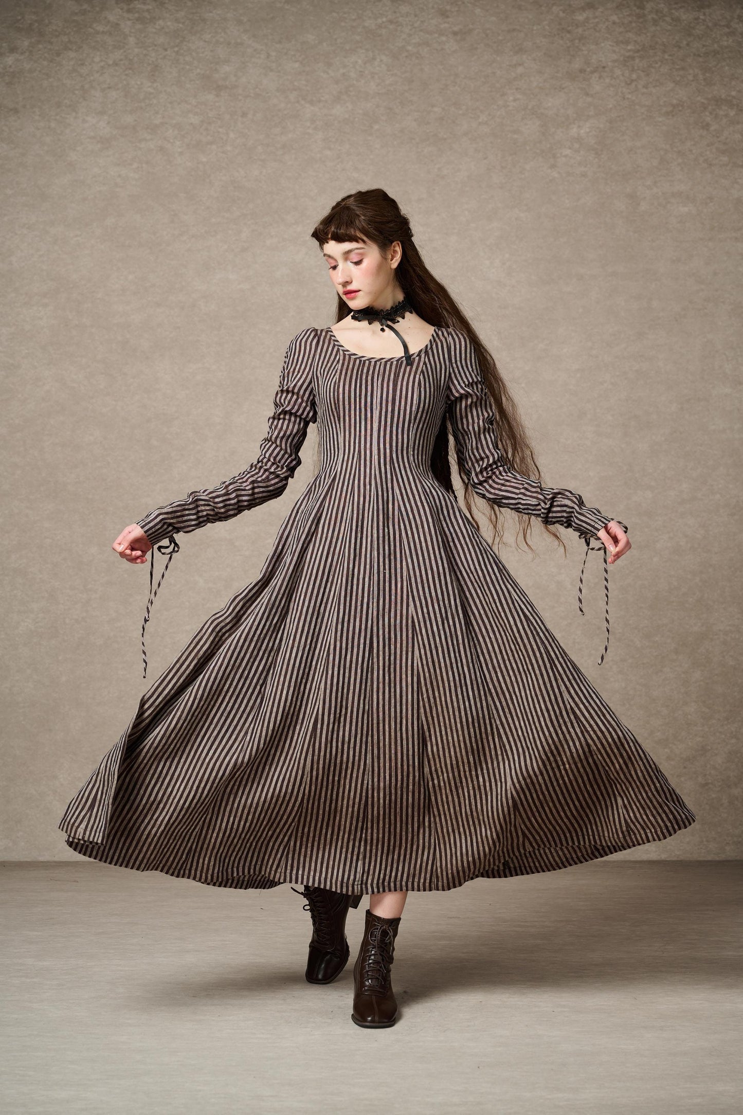 Victorian maxi linen dress