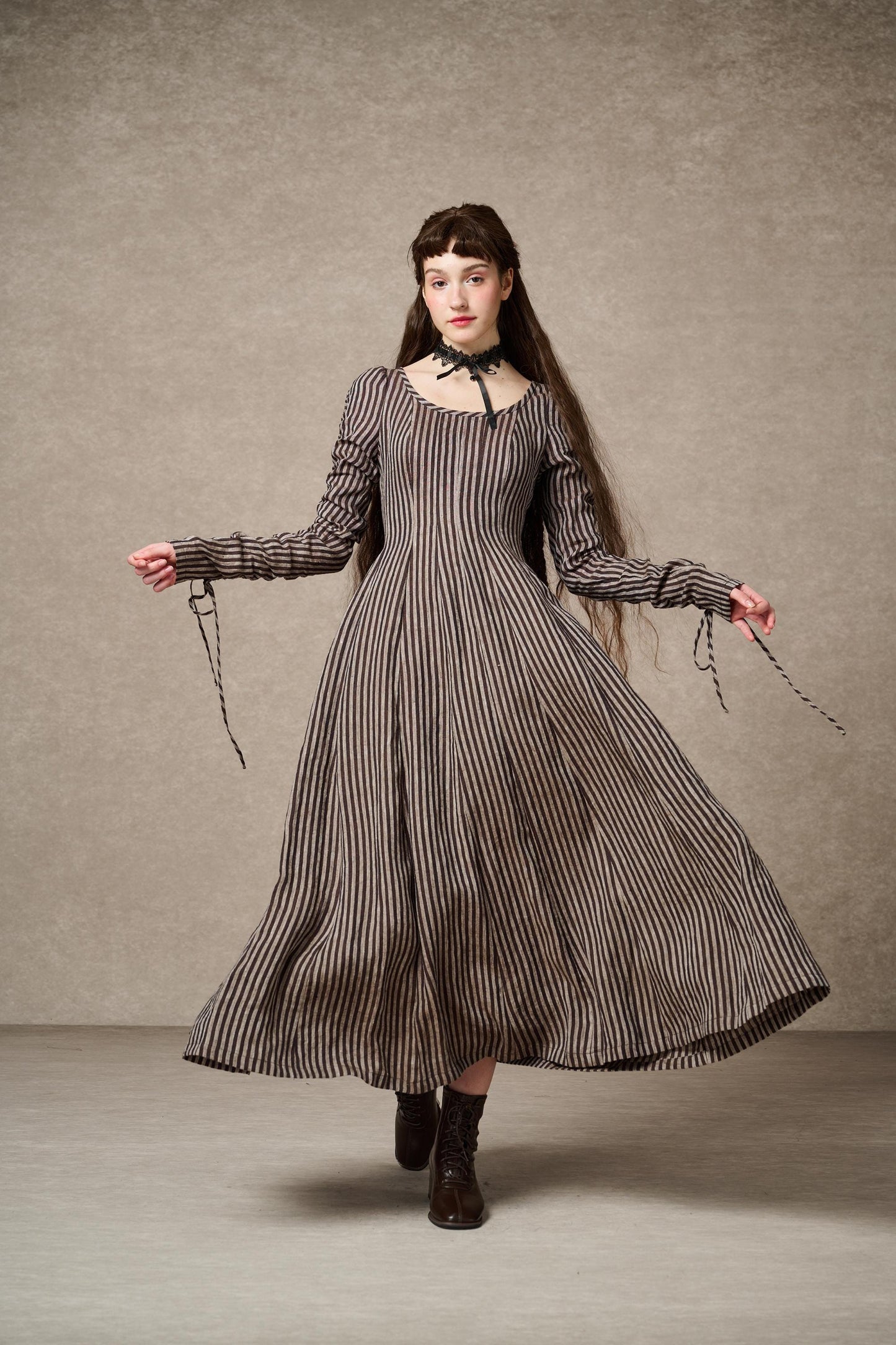 Victorian maxi linen dress