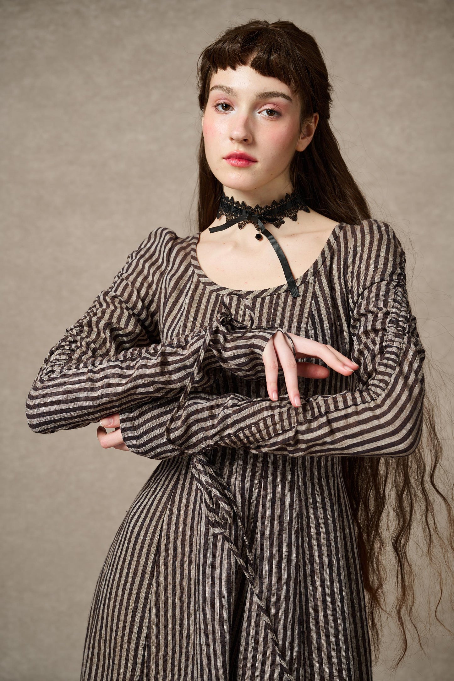Victorian maxi linen dress