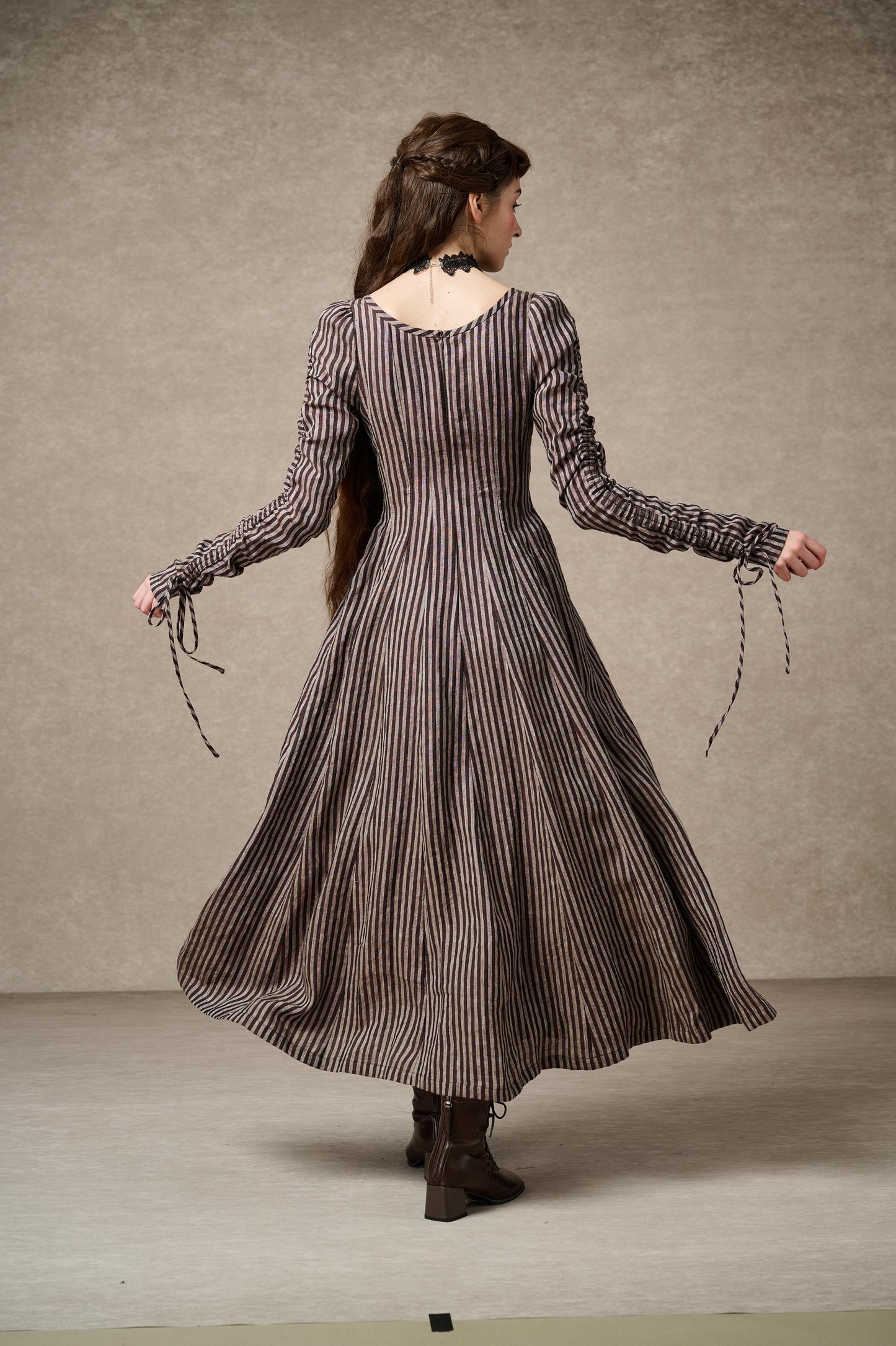 Victorian maxi linen dress
