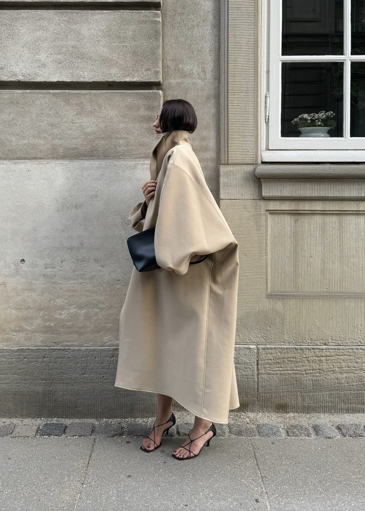 Sculptural Oversized Long Coat – Modern Minimalist Chic
