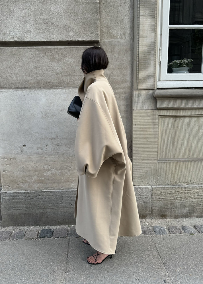 Sculptural Oversized Long Coat – Modern Minimalist Chic