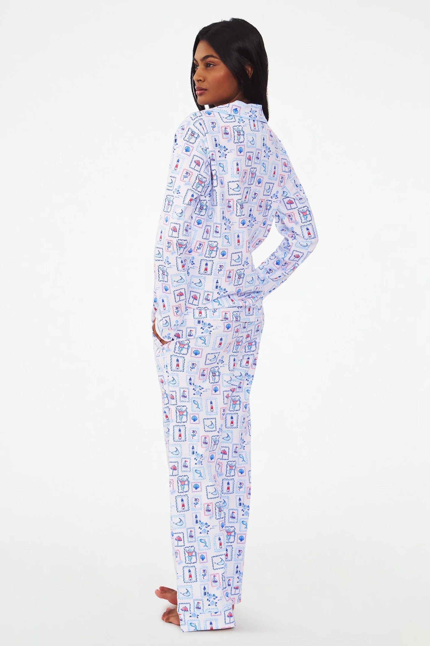 Nantucket Memories Long Sleeve Polo Pajamas