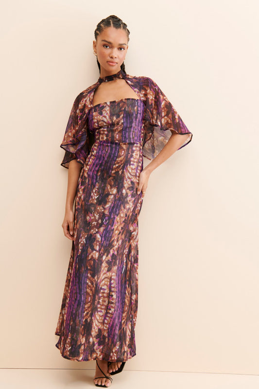 Renata Cape Maxi Dress