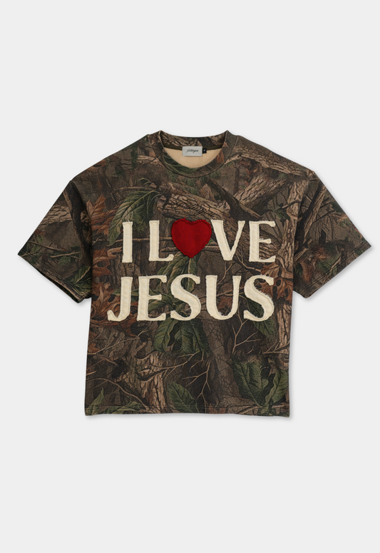 "I LOVE JESUS" TEE (CAMO)