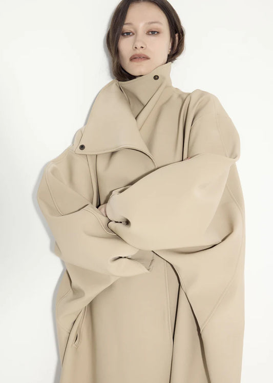 Sculptural Oversized Long Coat – Modern Minimalist Chic