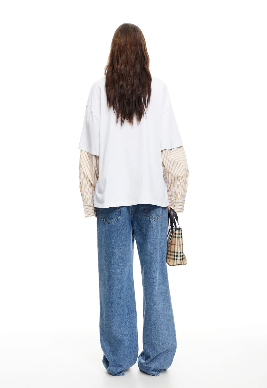 low-rise straight-leg button-down jeans