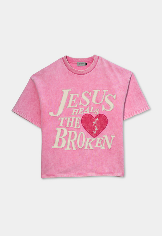 "MENDED" TEE (PINK)