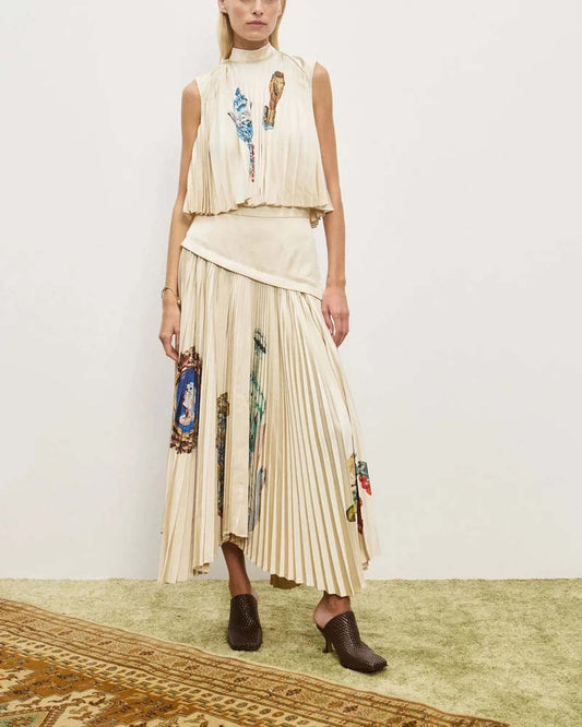 Ethereal Pleated Art Print Ensemble