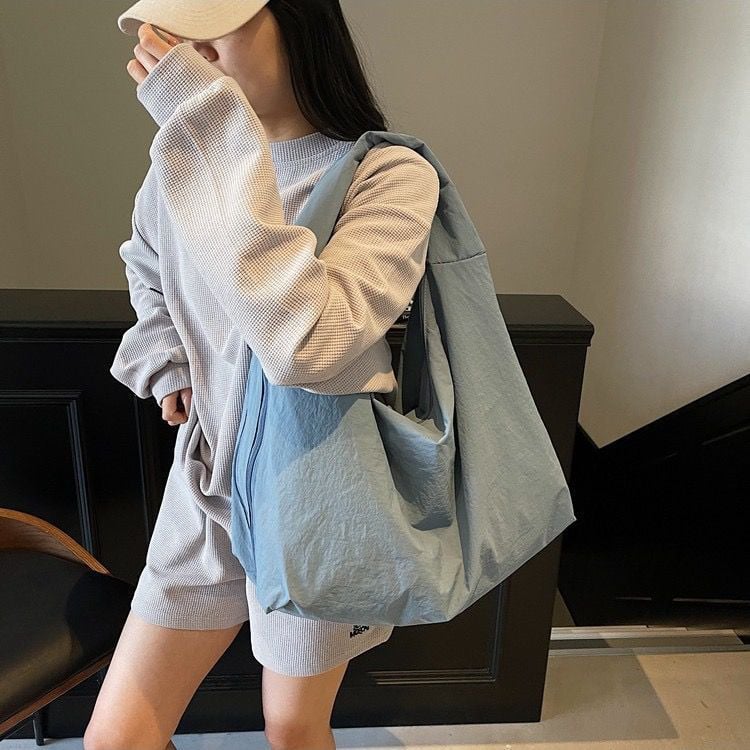 💥Women's Solid Color Textured Draped Tote Bag-Large Capacity🎁