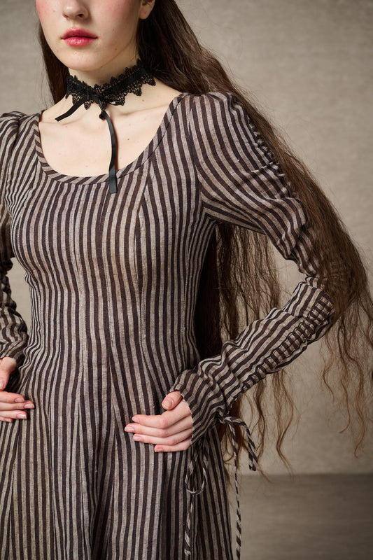 Victorian maxi linen dress