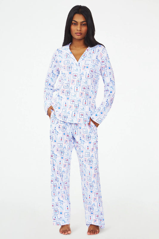 Nantucket Memories Long Sleeve Polo Pajamas